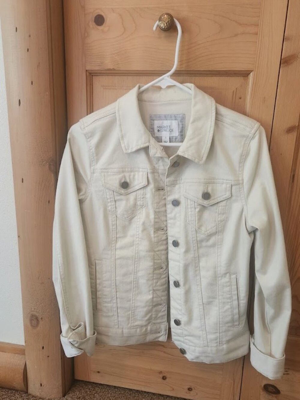 Market & Spruce Classic Cream Denim Jacket - Like New!